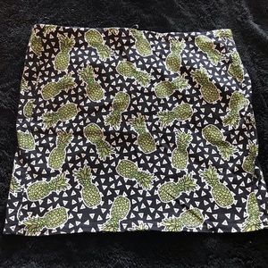 Pineapple Print Mini Skirt